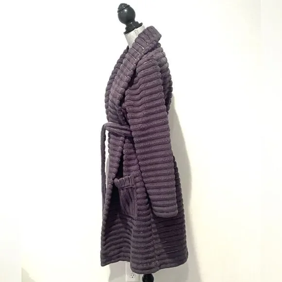 Anthropologise Mariposa Robe Oversized XS-S Plush Charcoal Grey Luxurious Lounge - Picture 5 of 11